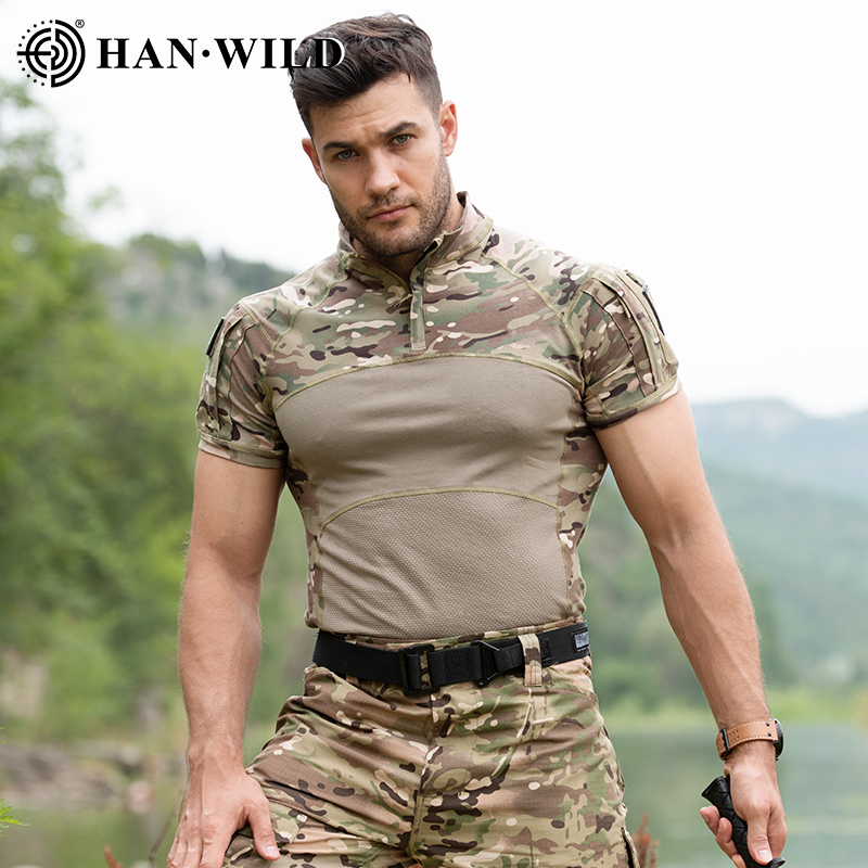 Outdoor Adventure Clothing - Tactical T Shirt Shirts Men Airsoft