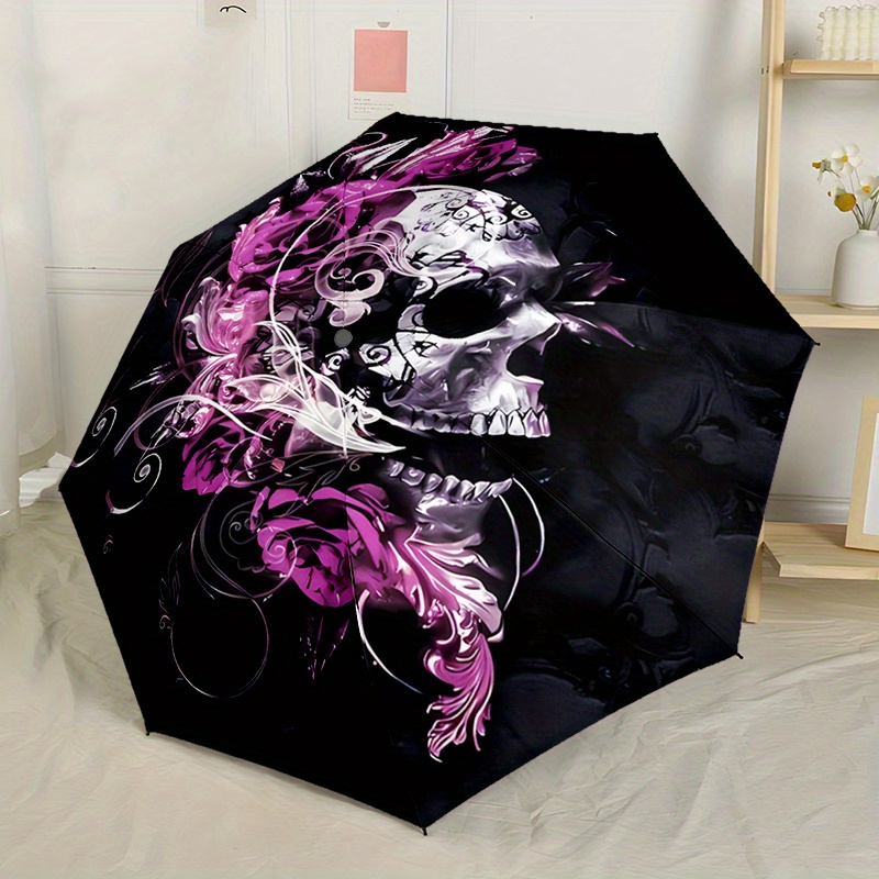 1pc Pink Rose Skull Umbrella C - Outdoor Adventure Golf incelemesi ve fiyatı