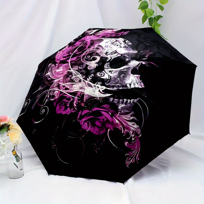 1pc Pink Rose Skull Umbrella C - Outdoor Adventure Golf incelemesi ve fiyatı