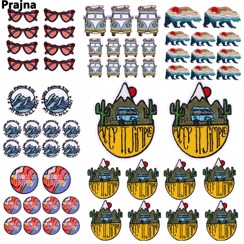 10PCS Iron On Patches Outdoor  - Outdoor Adventure Travel Show incelemesi ve fiyatı