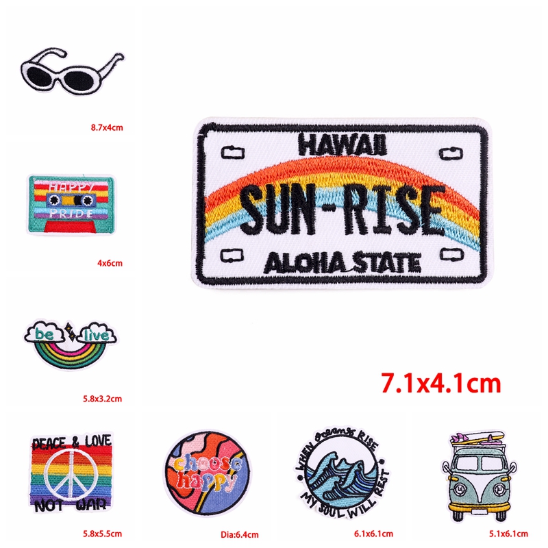 10PCS Iron On Patches Outdoor  - Outdoor Adventure Travel Show incelemesi ve fiyatı
