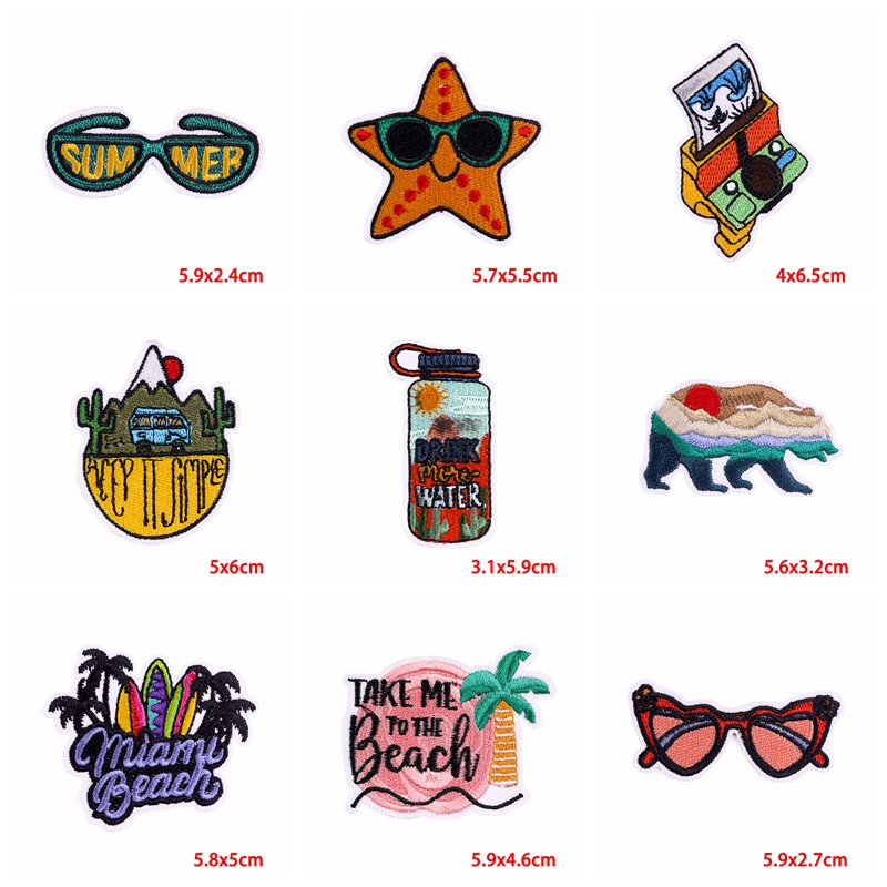 10PCS Iron On Patches Outdoor  - Outdoor Adventure Travel Show incelemesi ve fiyatı