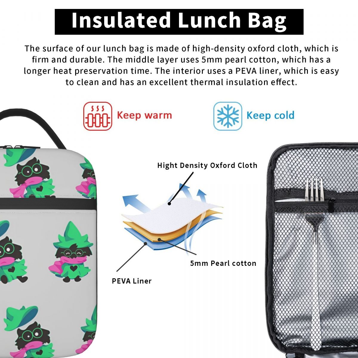 Deltarune Insulated Lunch Bags - Outdoor Adventure Girls incelemesi ve fiyatı