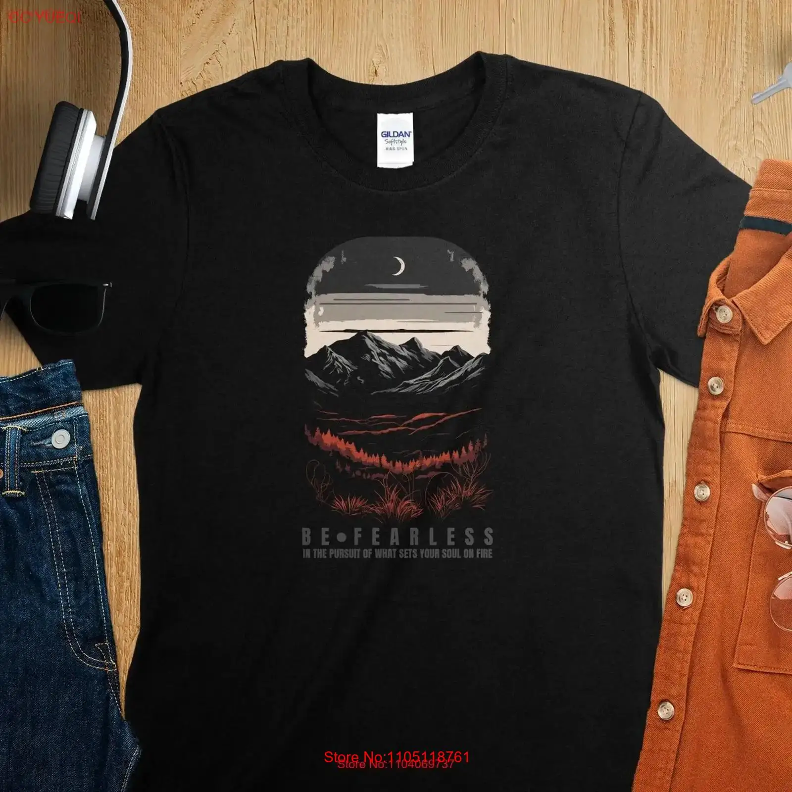 Be Fearless Adventure T Shirt  - Outdoor Adventure Quotes Short incelemesi ve fiyatı